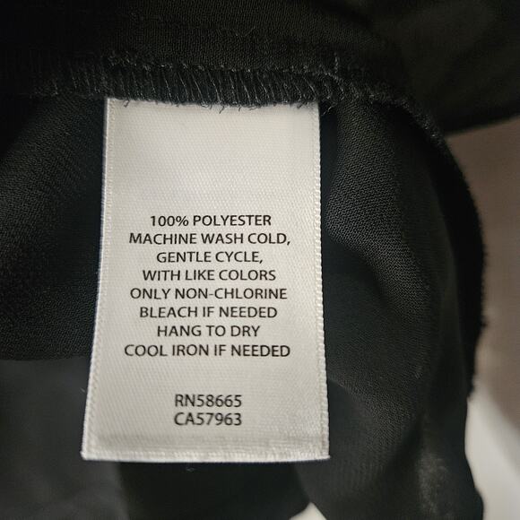 Halogen Top NWT Black Sheer Short Sleeve Crochet Trim Pullover Women's Size M - Picture 9 of 9